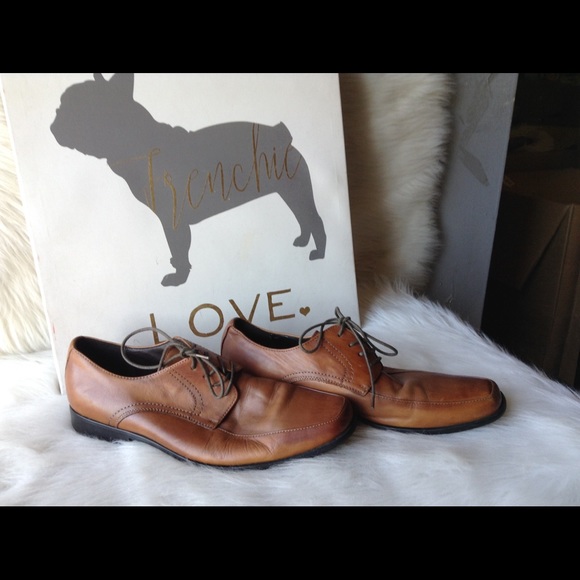 Aldo men’s brown leather oxfords - Picture 2 of 6